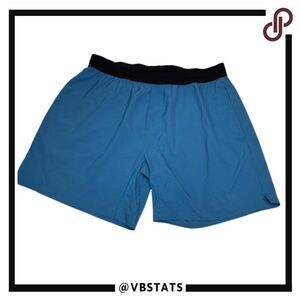RHONE XXL Pacific‎ Blue and Black Athleisure Shorts